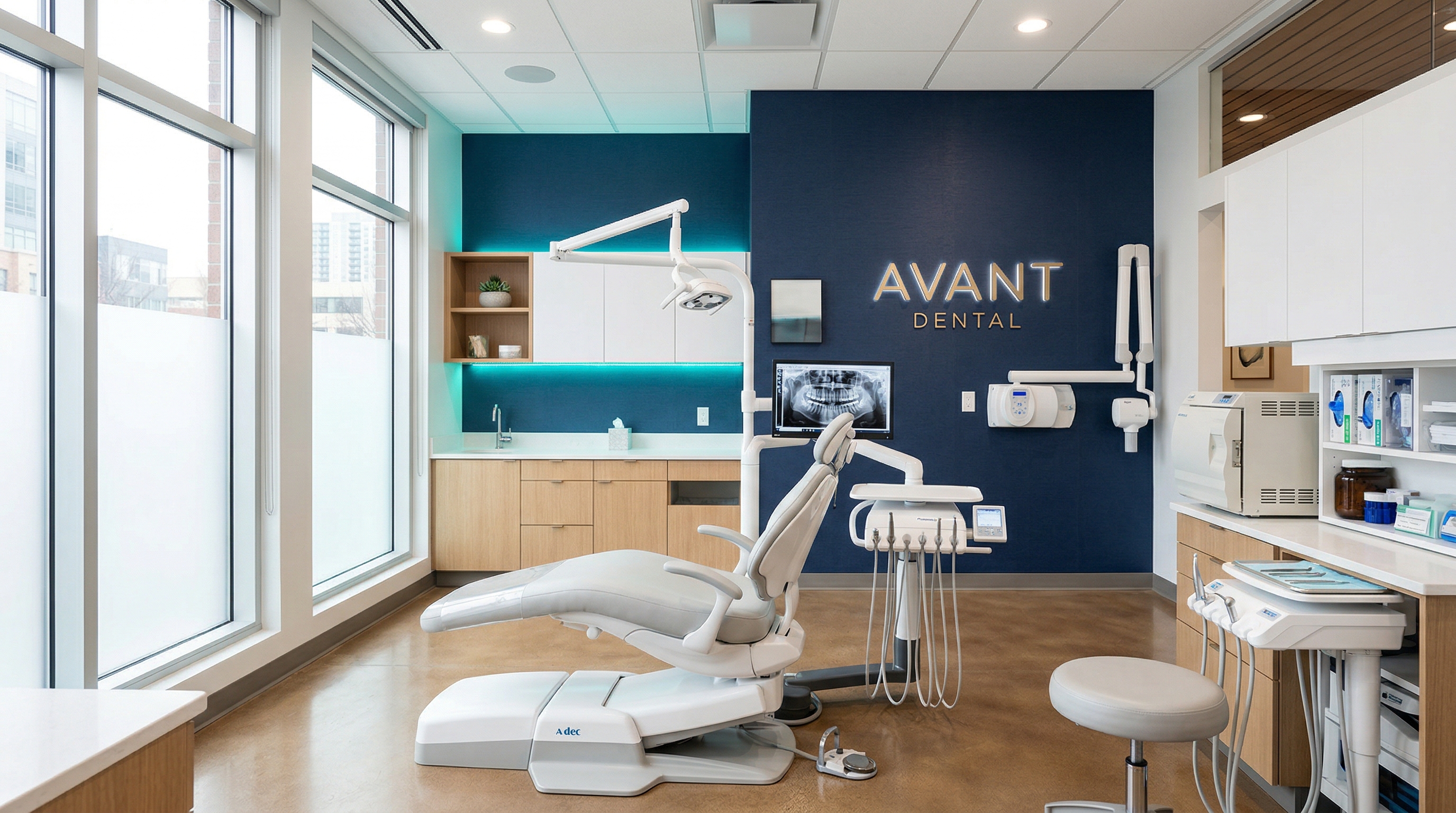 Modern dental practice interior